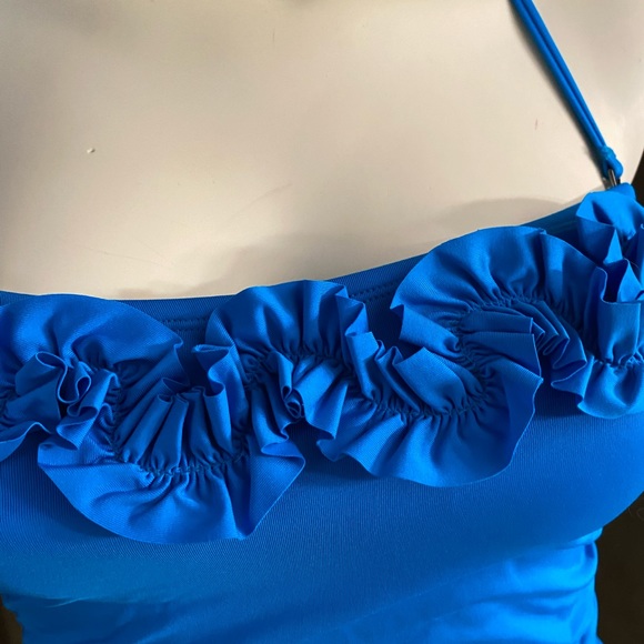 Kenneth Cole Tummy Toner Tankini Top Swimsuit Women’s size S Turquoise blue - Picture 4 of 14